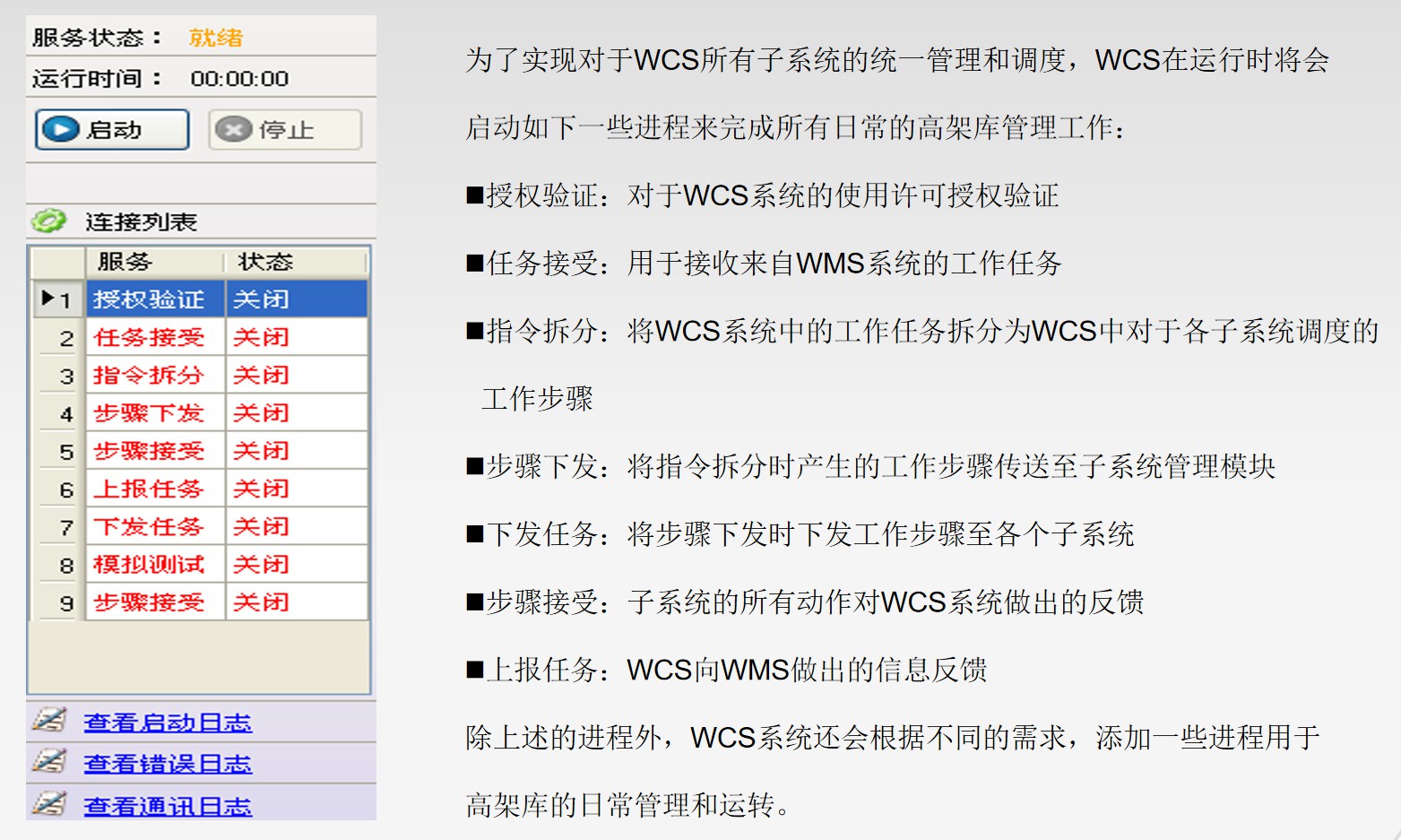 WCS设备控制系统